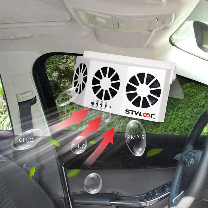 Solar Powered Car Cooler – Auto Fan Ventilation System for Heat Reduction & Fresh Air