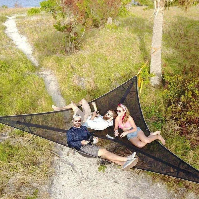 Portable Outdoor Camping Hammock - Foldable Mesh Hammock for Adults