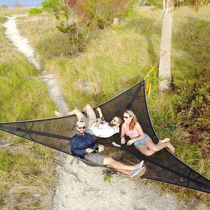 Portable Outdoor Camping Hammock - Foldable Mesh Hammock for Adults