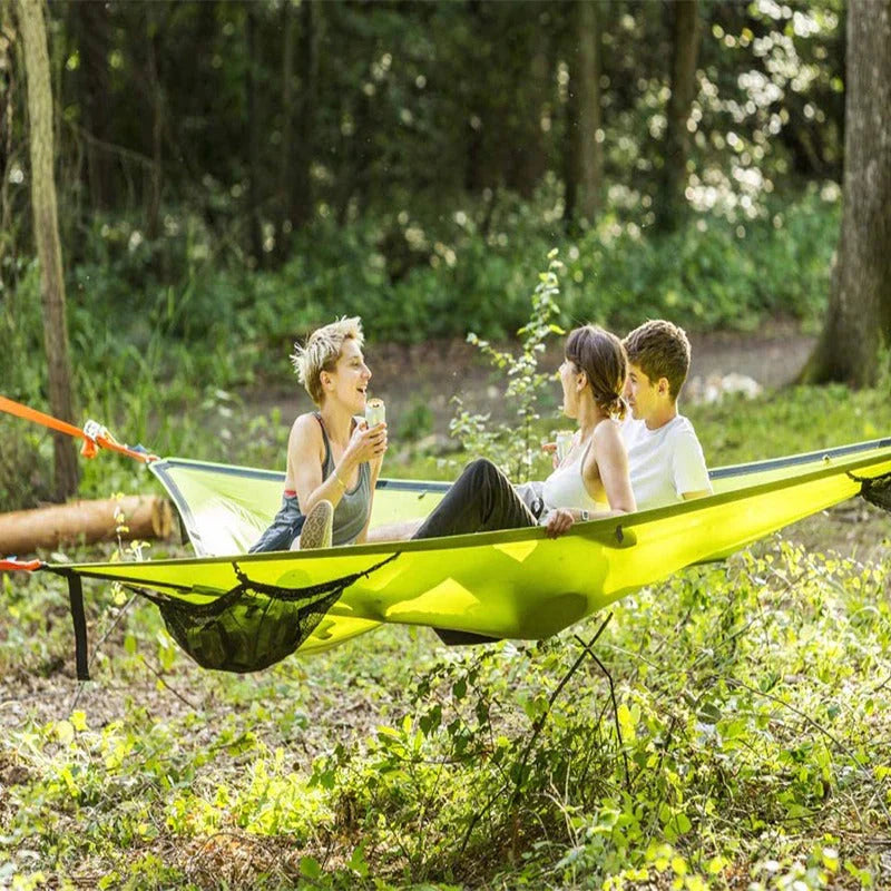 Portable Outdoor Camping Hammock - Foldable Mesh Hammock for Adults