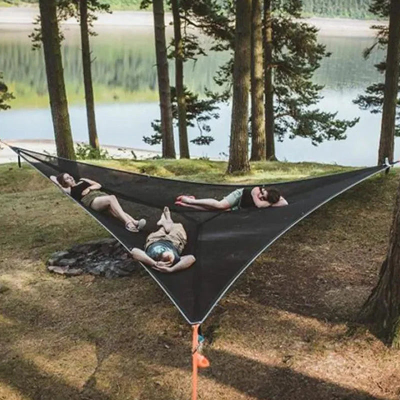 Portable Outdoor Camping Hammock - Foldable Mesh Hammock for Adults