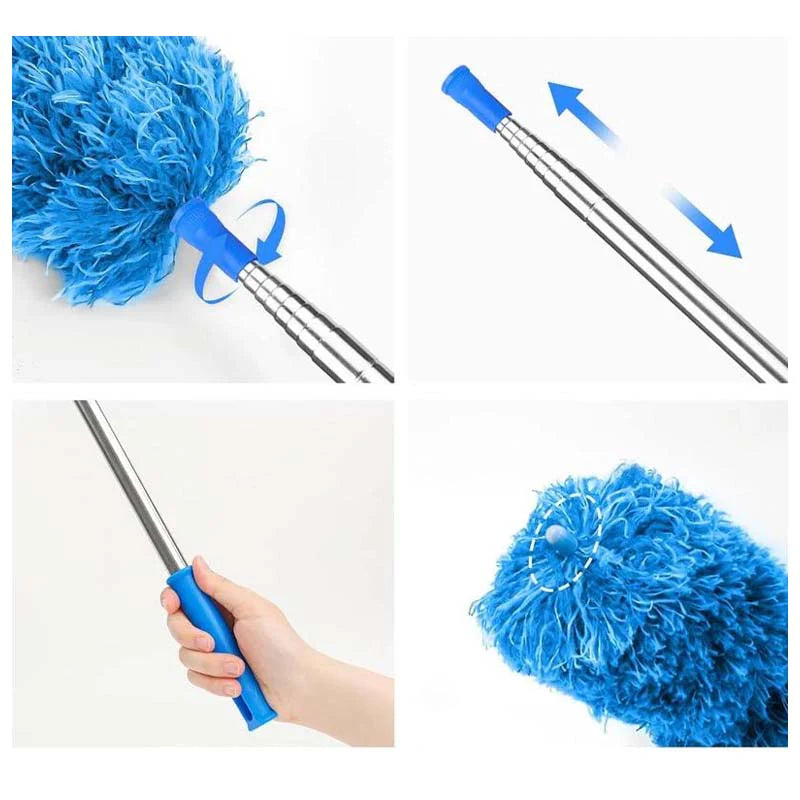 Telescopic Dusting Cloth – Microfiber Cleaner for Furniture & High Ceilings