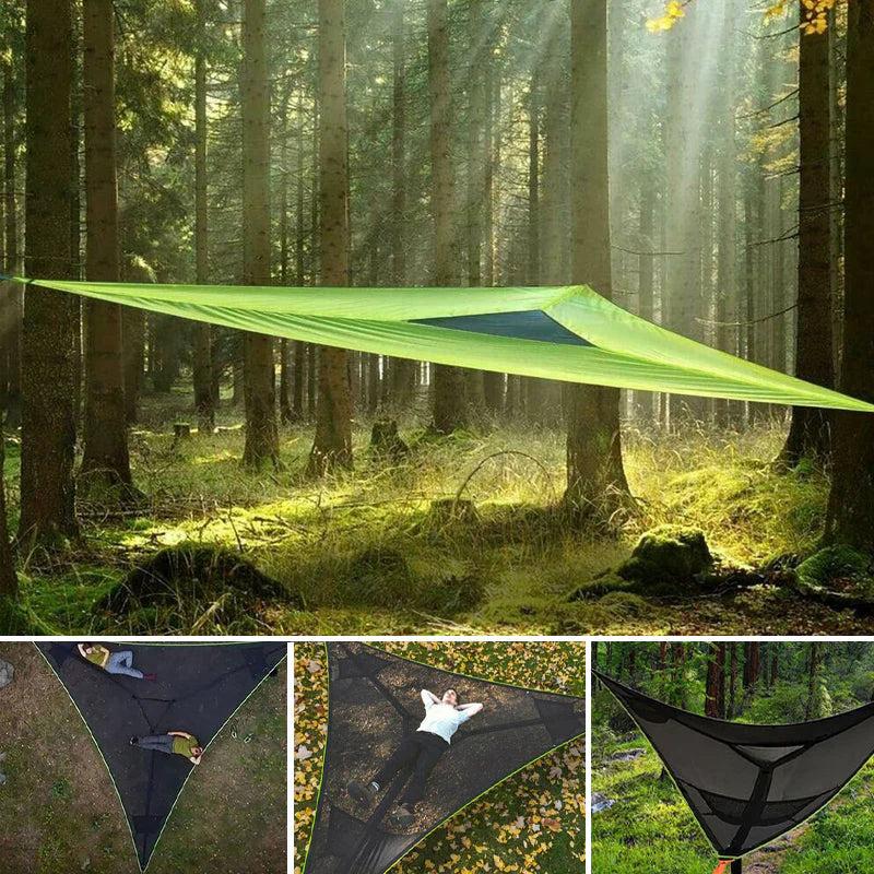 Portable Outdoor Camping Hammock - Foldable Mesh Hammock for Adults