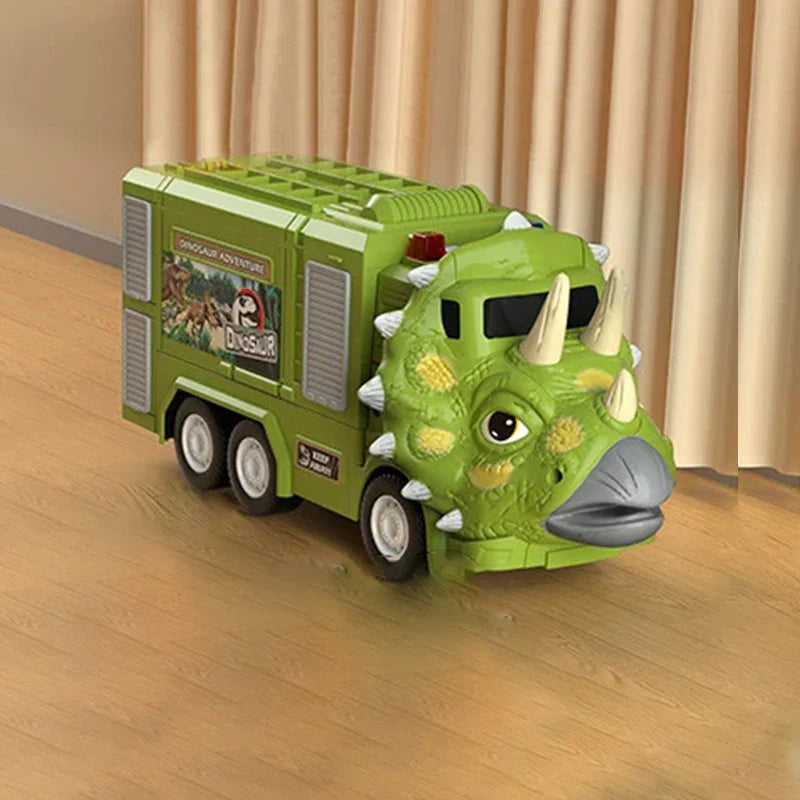 Dinosaur Engineering Truck Toy Set - Fun Transforming Truck with Lights and Sound