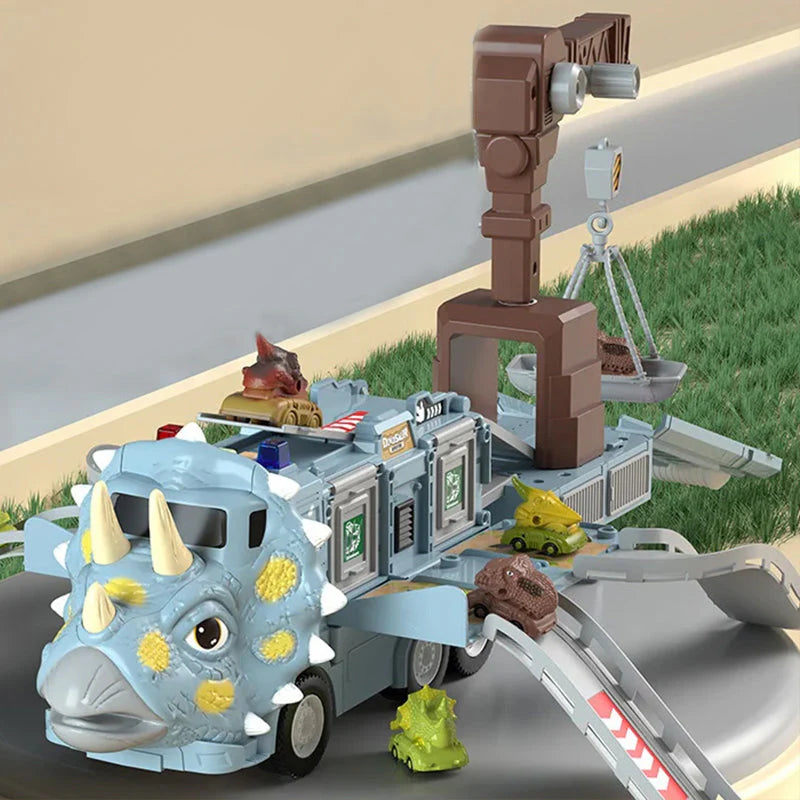 Dinosaur Engineering Truck Toy Set - Fun Transforming Truck with Lights and Sound