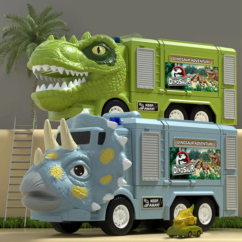 Dinosaur Engineering Truck Toy Set - Fun Transforming Truck with Lights and Sound