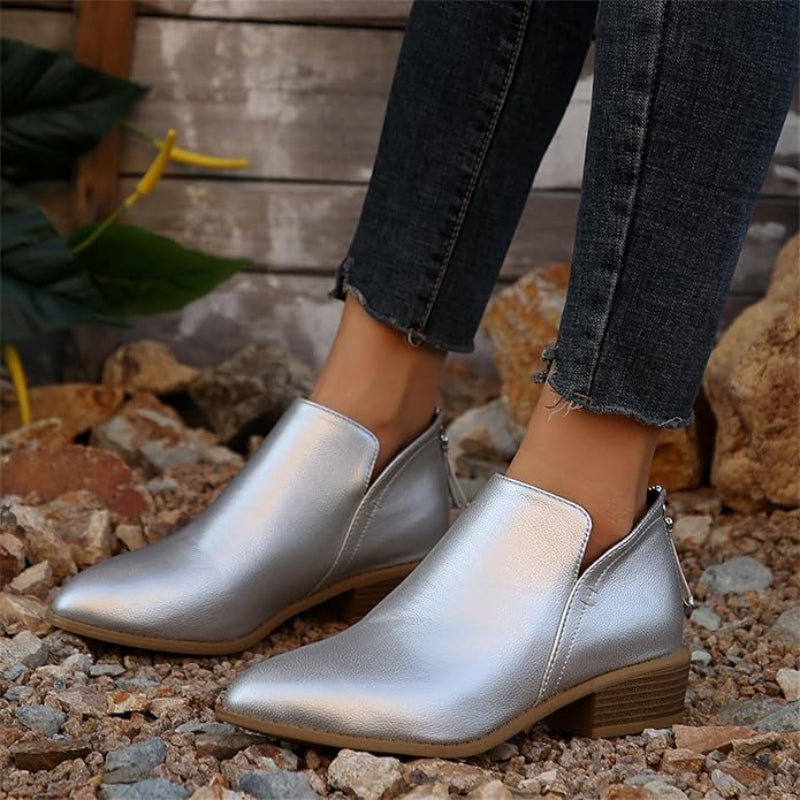 Ankle Boots for Women | Sleek Design, Comfortable Fit | Silver