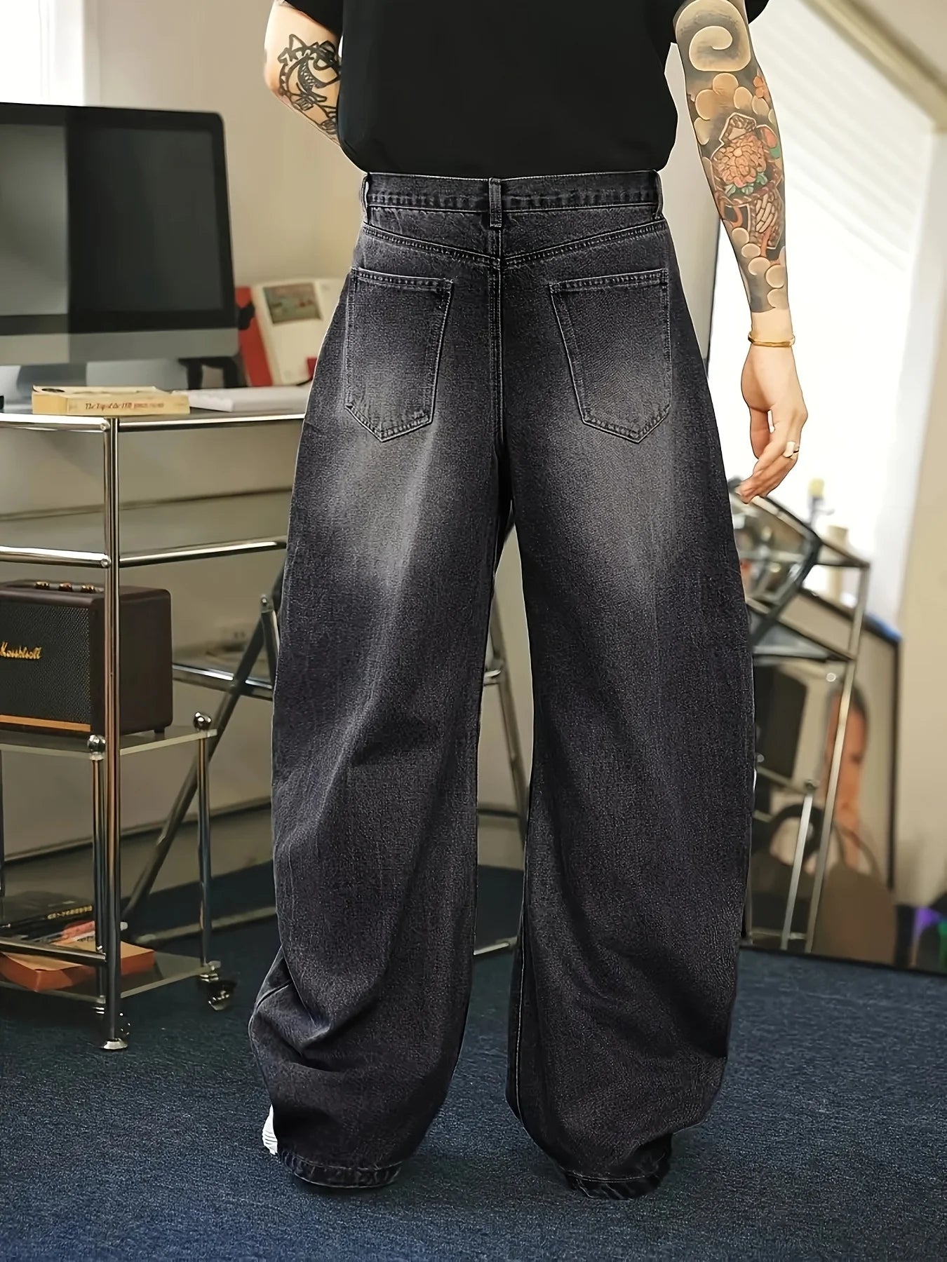 Baggy Jeans for Men | Vintage Wash Relaxed Fit | Casual 1