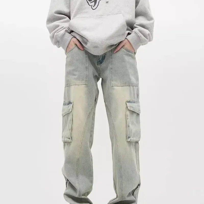 Baggy Jeans for Men | Wide Fit, Side Zippers | Urban Style | Casual 2