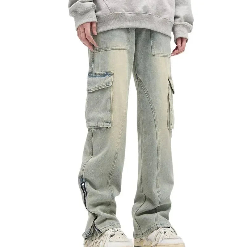 Baggy Jeans for Men | Wide Fit, Side Zippers | Urban Style | Casual 3