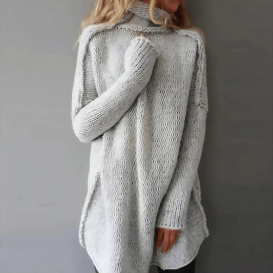 Cable Knit Sweater for Women | Long Sleeve | Gray