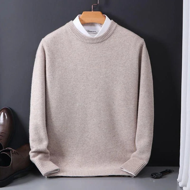 Cashmere Sweater for Men | Classic Fit | Khaki