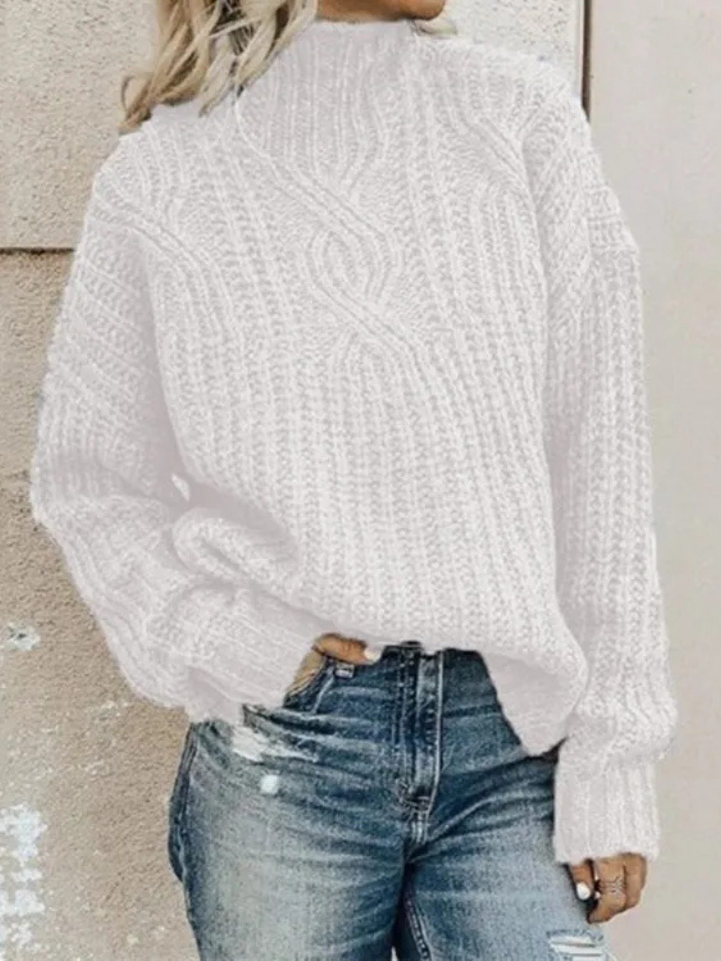 Cashmere Sweater for Women | Comfortable Fit | White