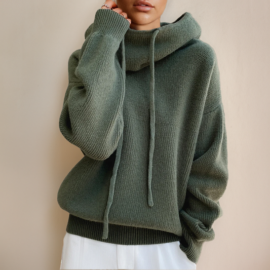 Classic Turtleneck Sweater for women | Relaxed Fit | Green