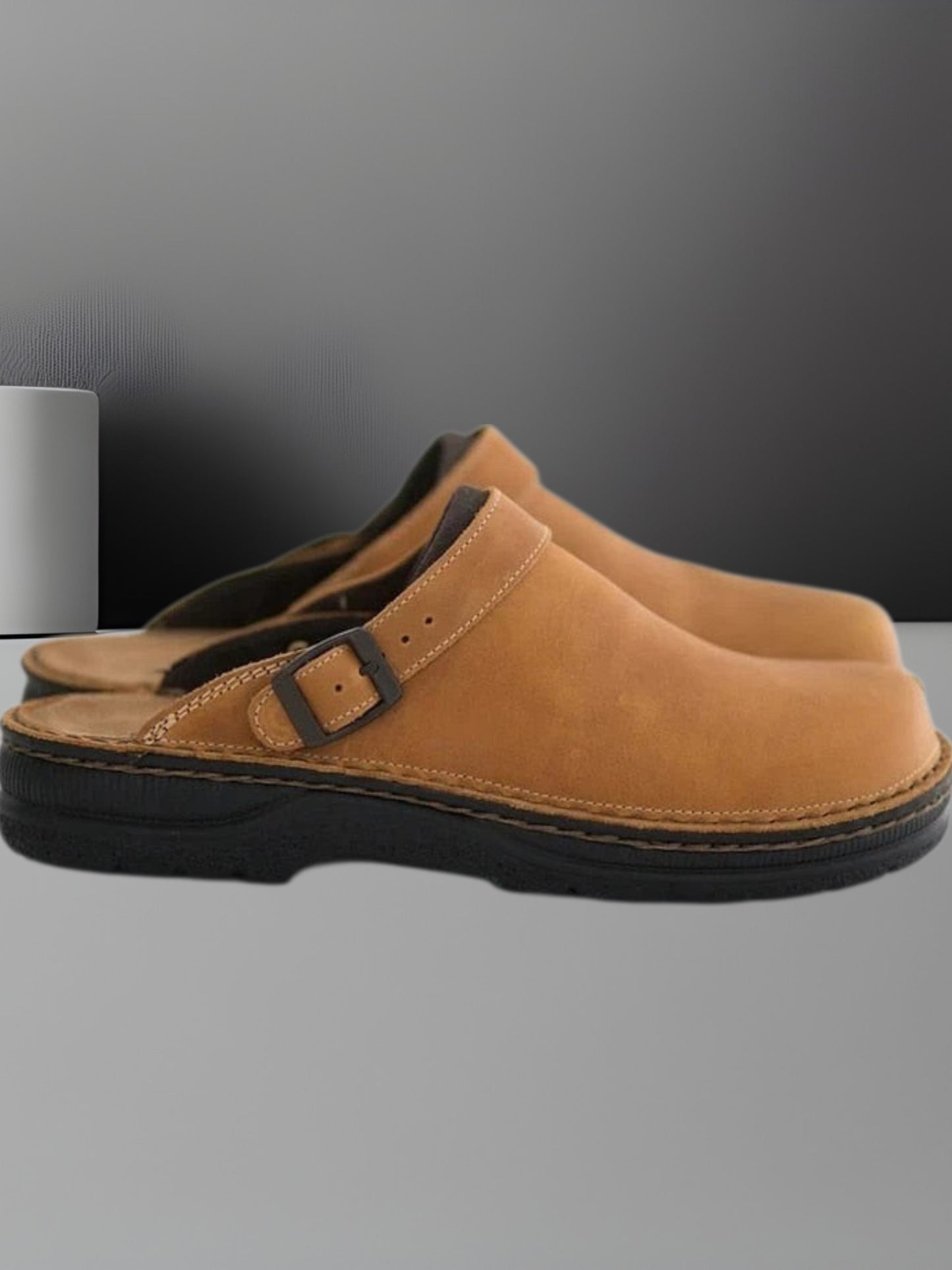 Cody | Stylish Leather Slip-On Clogs for Effortless Comfort and Everyday Elegance | Khaki