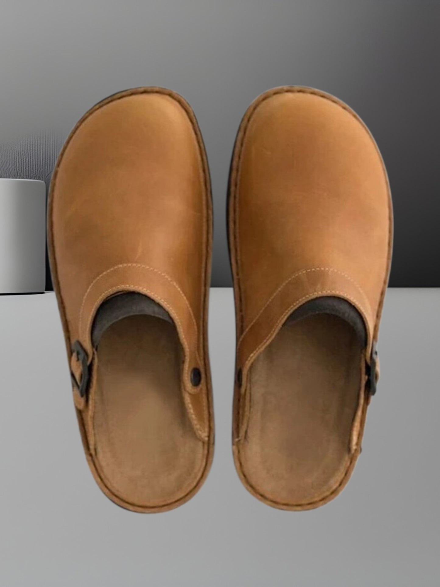 Cody | Stylish Leather Slip-On Clogs for Effortless Comfort and Everyday Elegance | Khaki 2