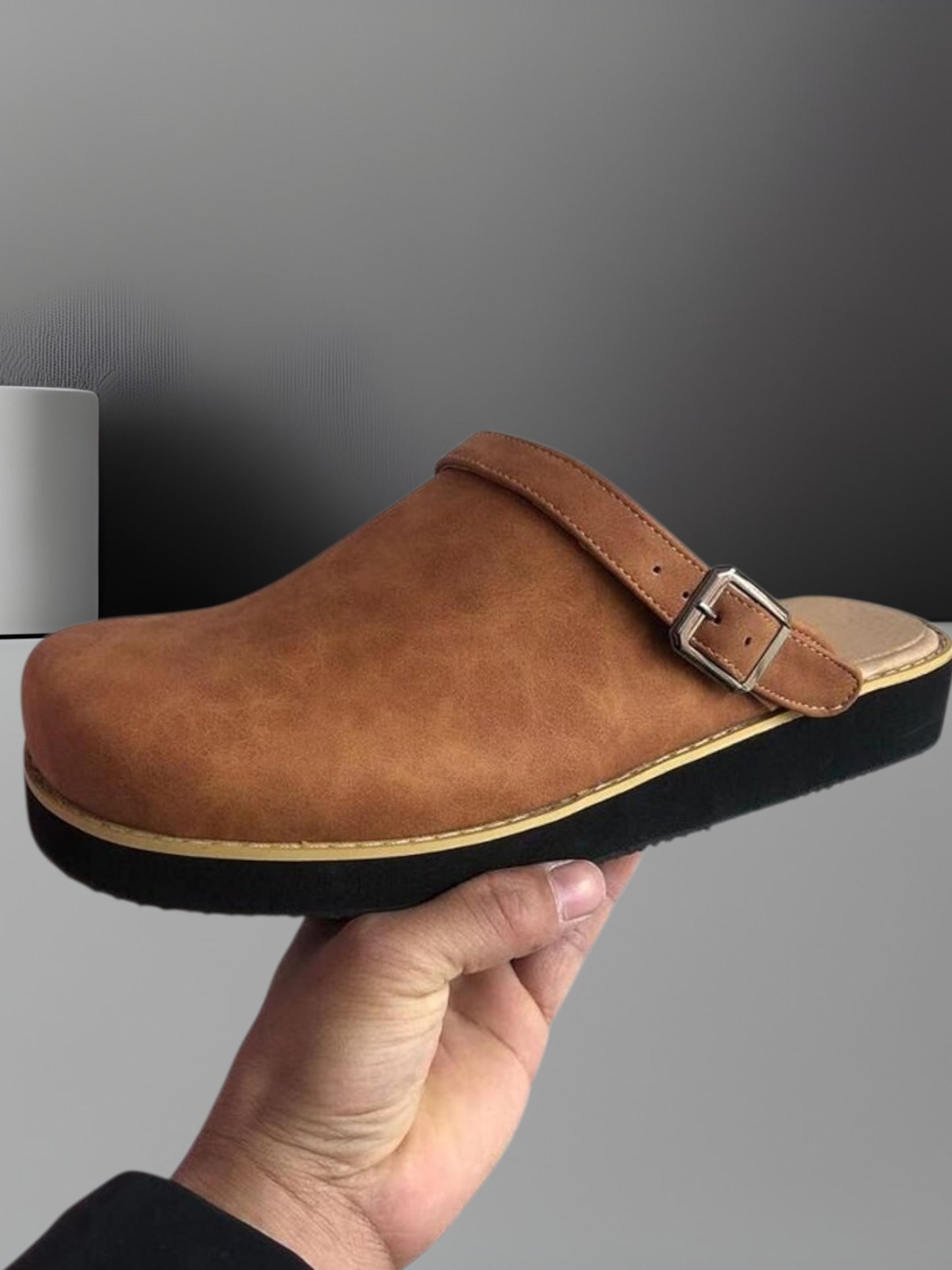 Cody | Stylish Leather Slip-On Clogs for Effortless Comfort and Everyday Elegance | Khaki 3