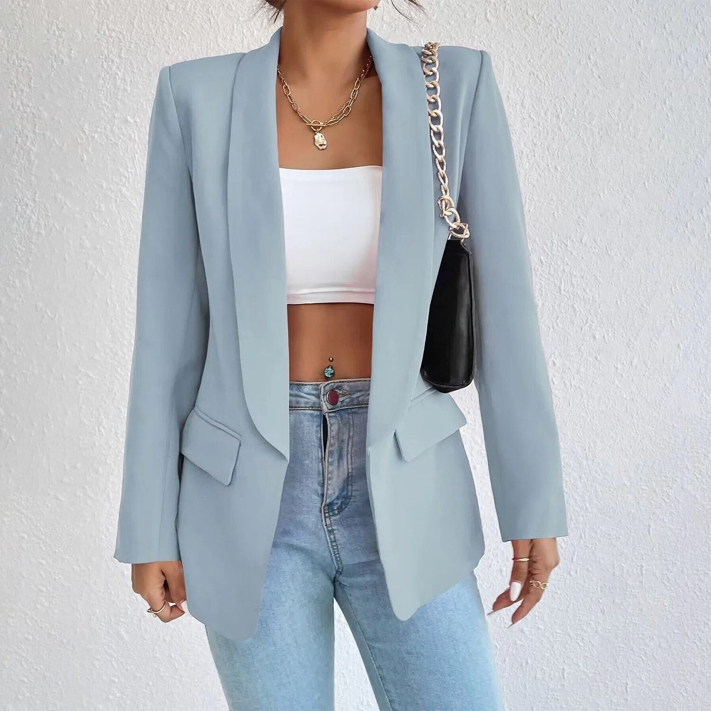 Comfy Blazer for Women | Tailored Fit | Light Blue