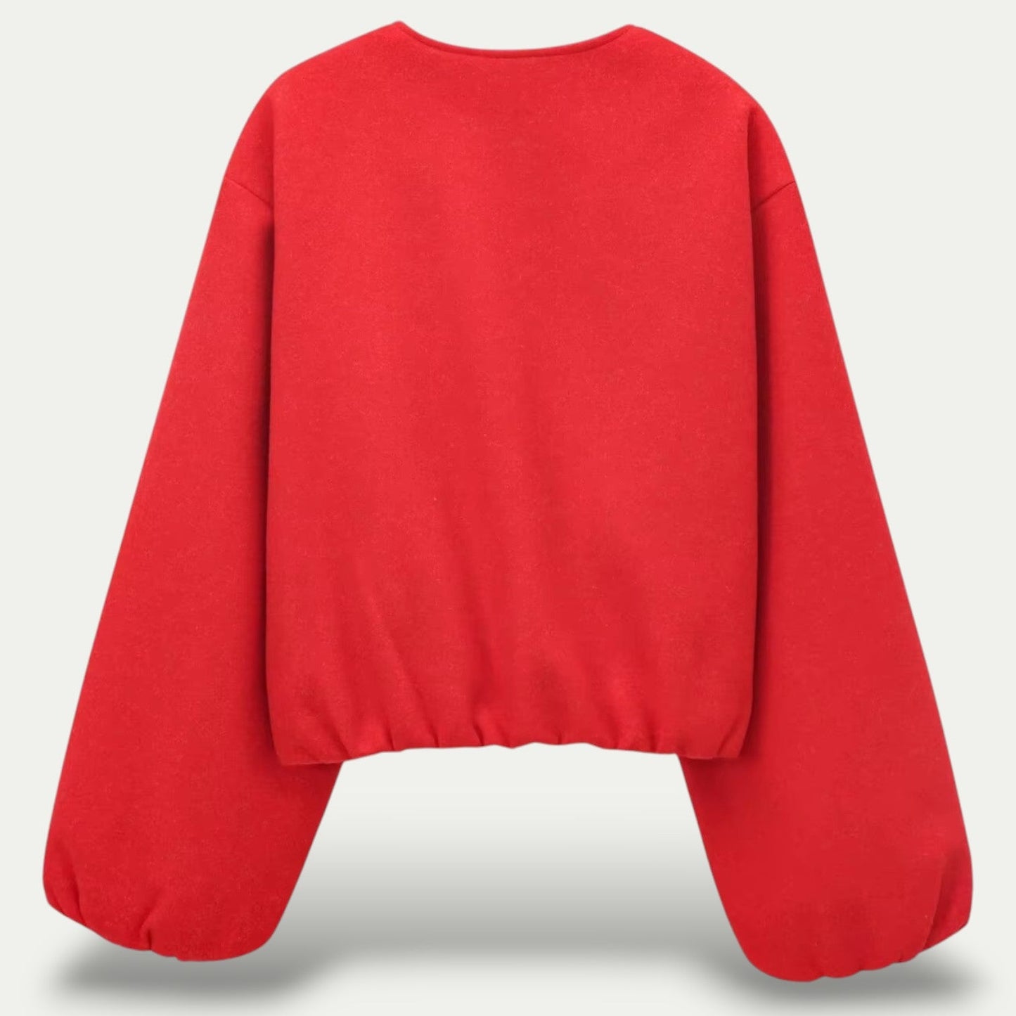 Cropped Cardigan for Women | Lightweight | Red1