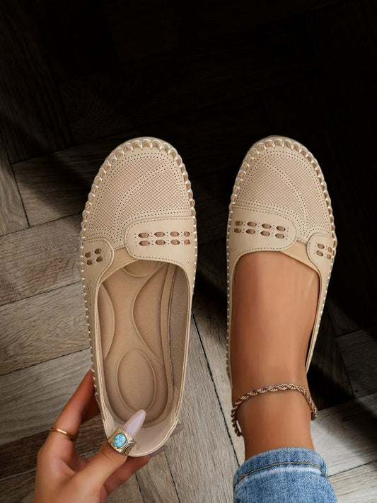 Dawn | Women's Orthopedic Ballet Flats with Ergonomic Support and Breathable Design | Beige