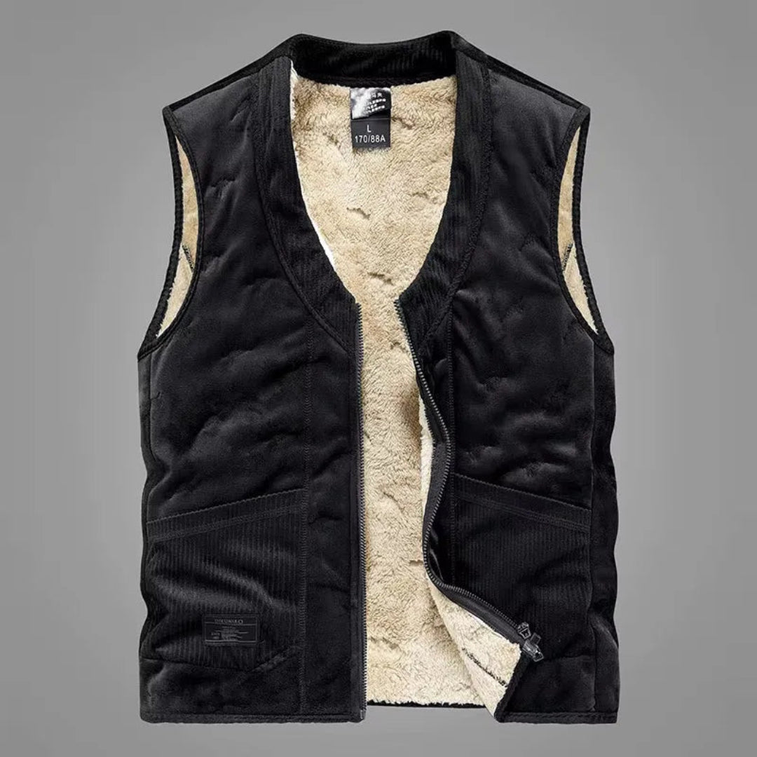Down Vest for Men | Velvet-Touch, Relaxed Fit | Winter | Black