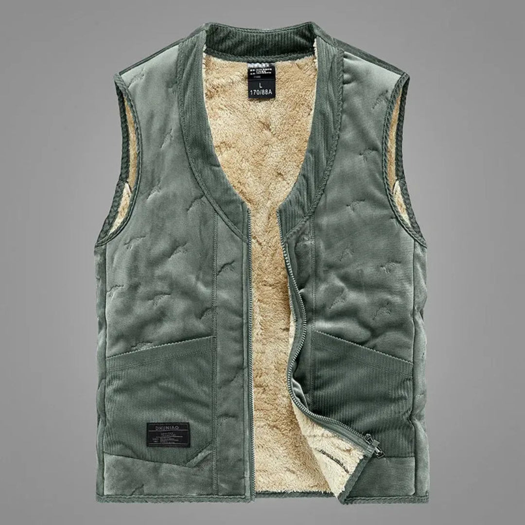 Down Vest for Men | Velvet-Touch, Relaxed Fit | Winter | Green