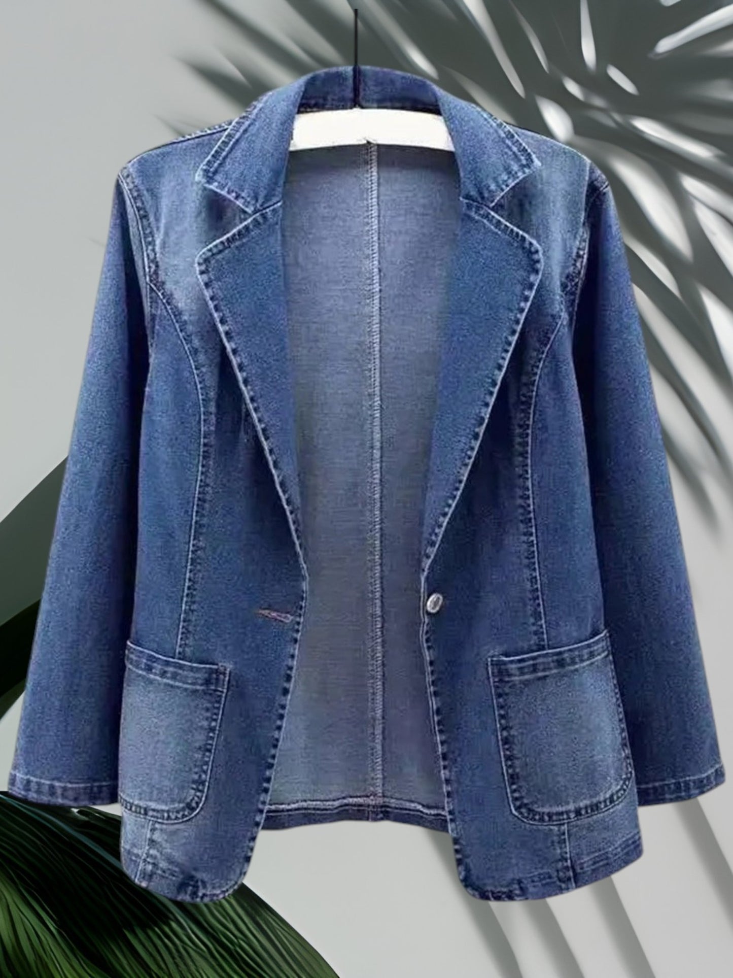 Emma | Stylish Denim Blazer with Thermal Lining and Long Sleeves | Blue 2