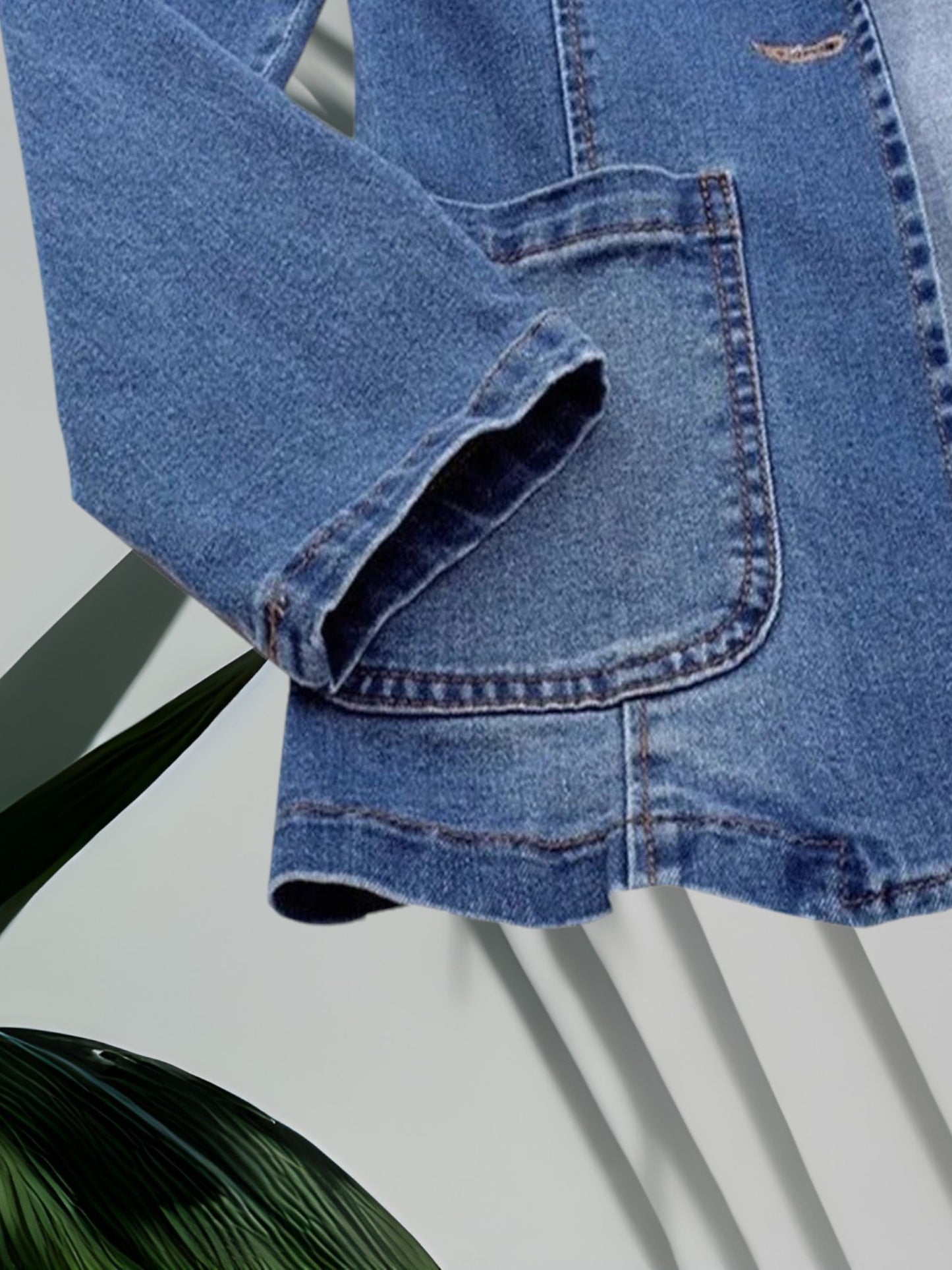 Emma | Stylish Denim Blazer with Thermal Lining and Long Sleeves | Blue 4