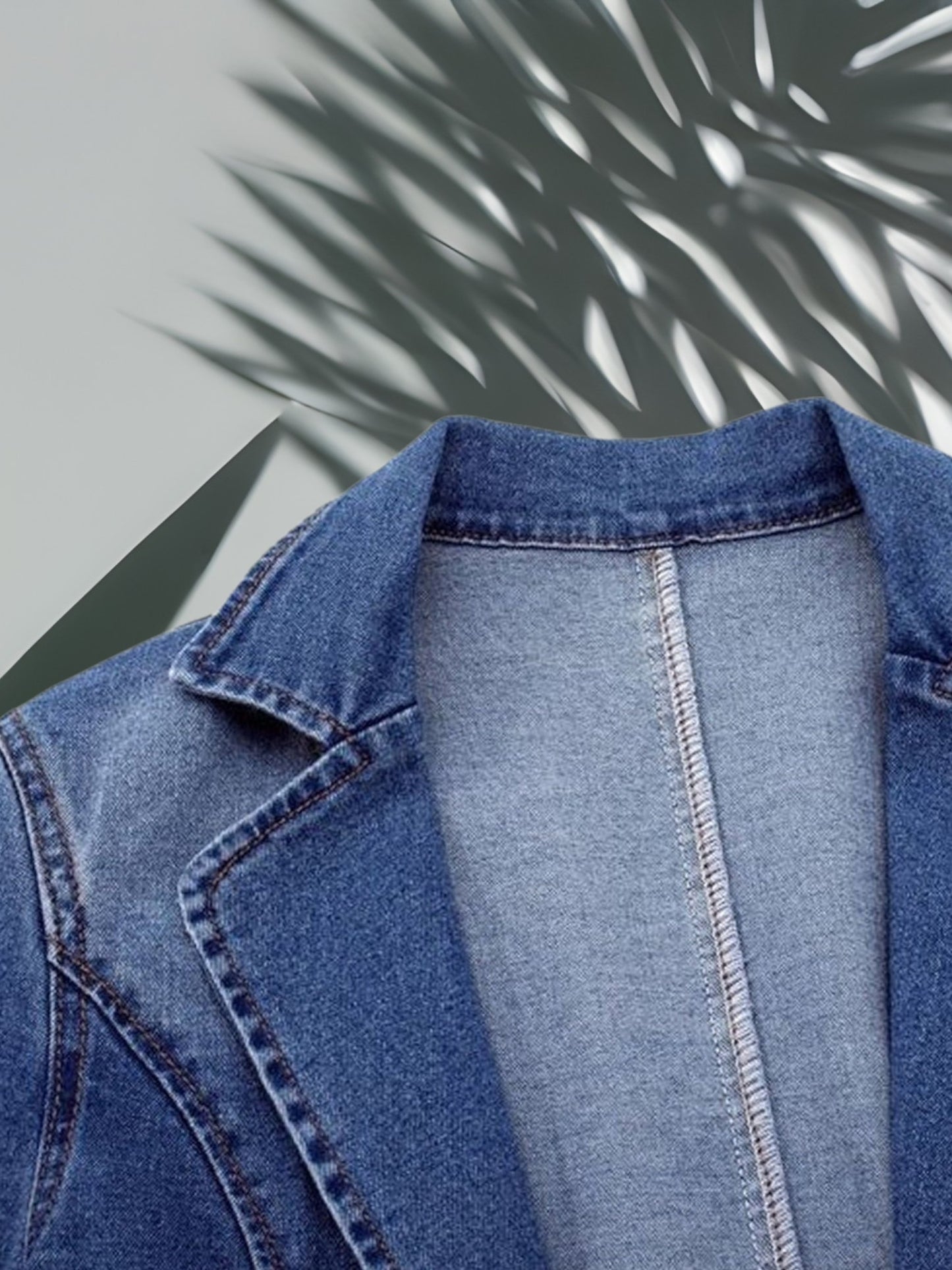 Emma | Stylish Denim Blazer with Thermal Lining and Long Sleeves | Blue 5