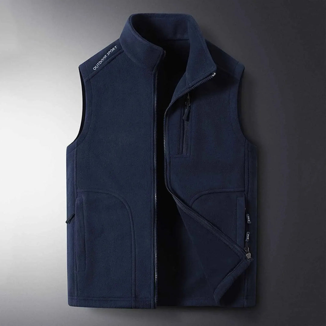 Fleece Vest for Men | Sleeveless, Durable Design | Winter | Navy