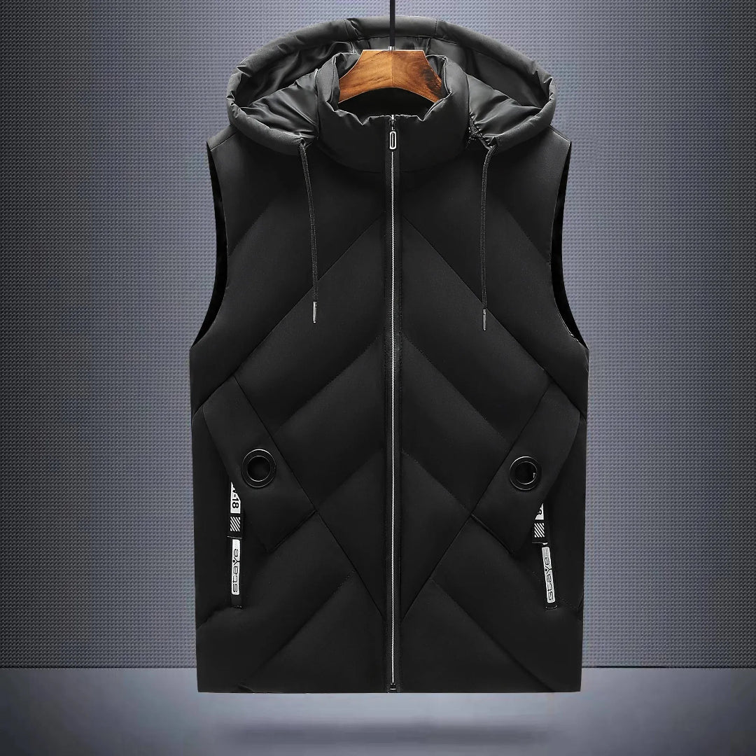 Hooded Vest for Men & Women | Hip-Length | Black