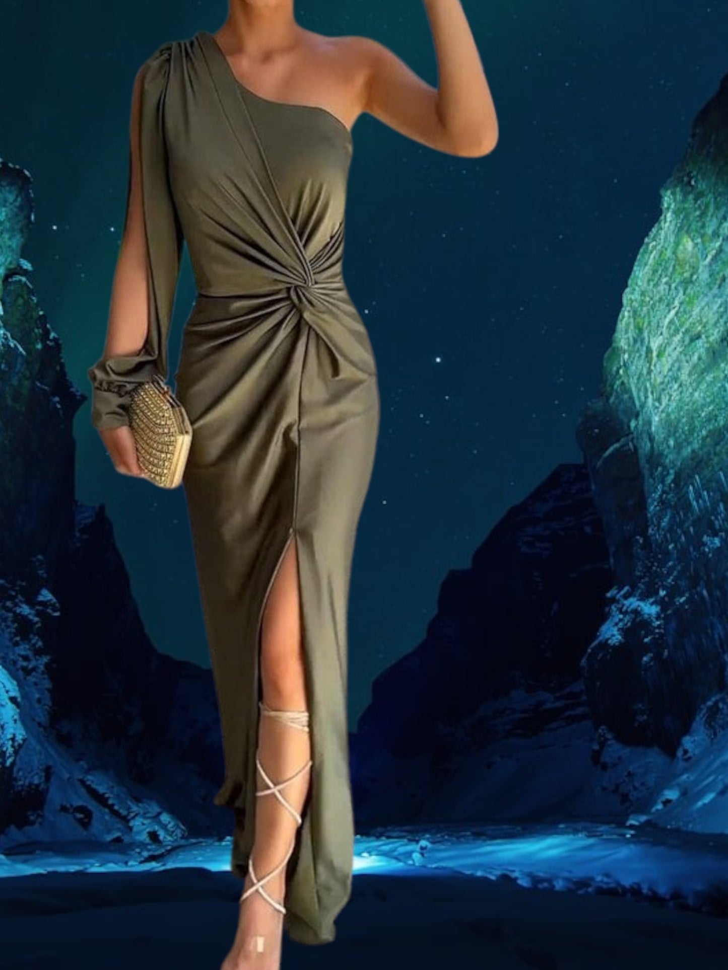 Kelly | Elegant Cocktail Dress for Women with Classic Fit and Timeless Design | Green 2