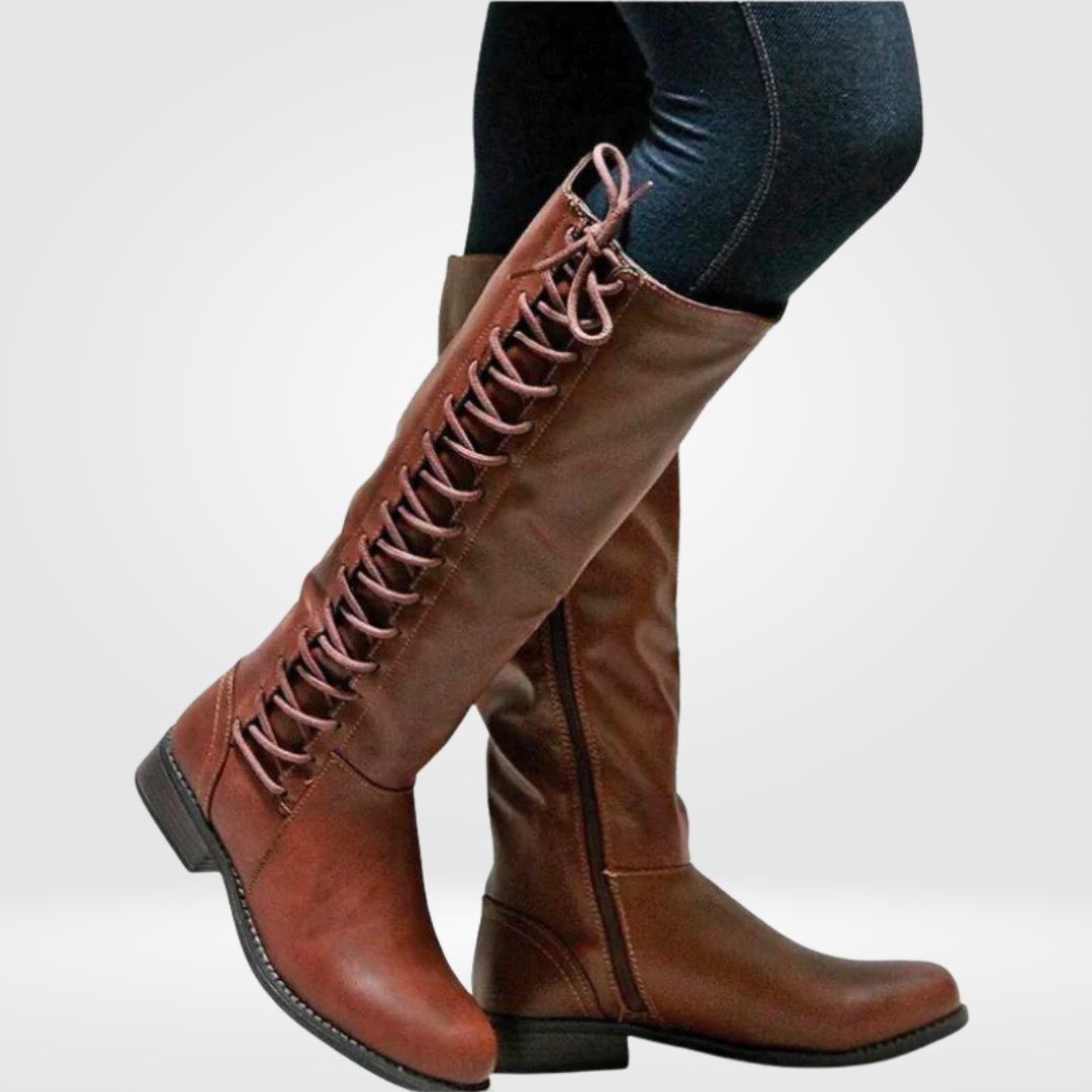 Knee High Boots for Women | Premium Leather, Non-Slip Sole | Winter | Brown