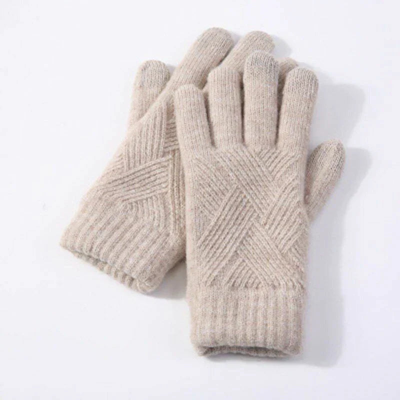 Knitted Gloves for Women | Warm and Comfortable | Beige