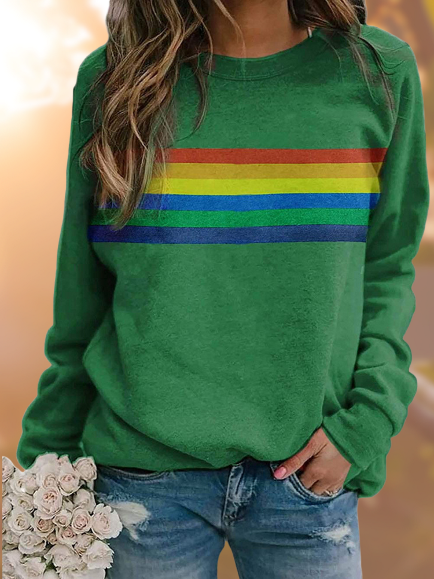 Knitted Sweater for Women | Regular Fit | Green