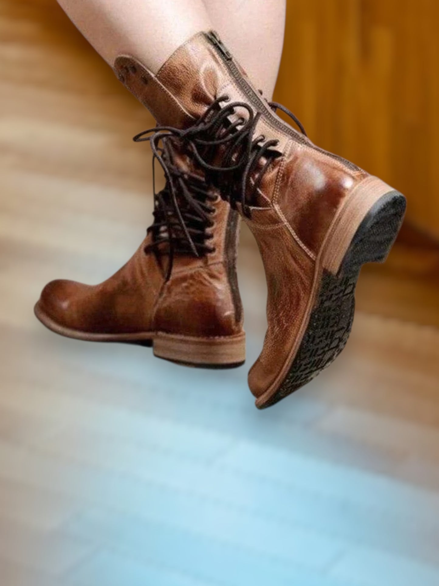 Lacey | Women's Leather Lace-Up Ankle Boots for All-Day Comfort | Brown 4
