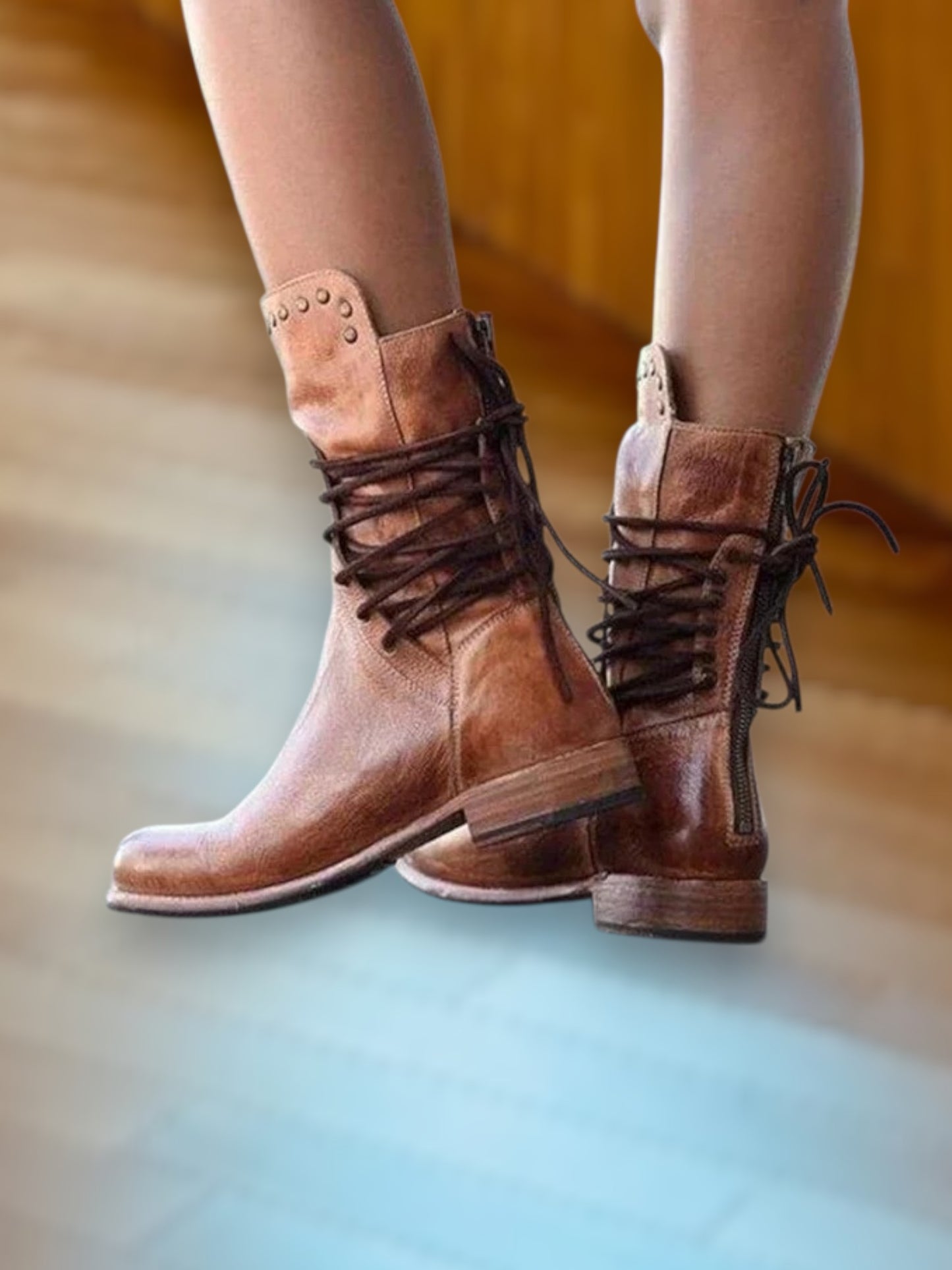 Lacey | Women's Leather Lace-Up Ankle Boots for All-Day Comfort | Brown 5