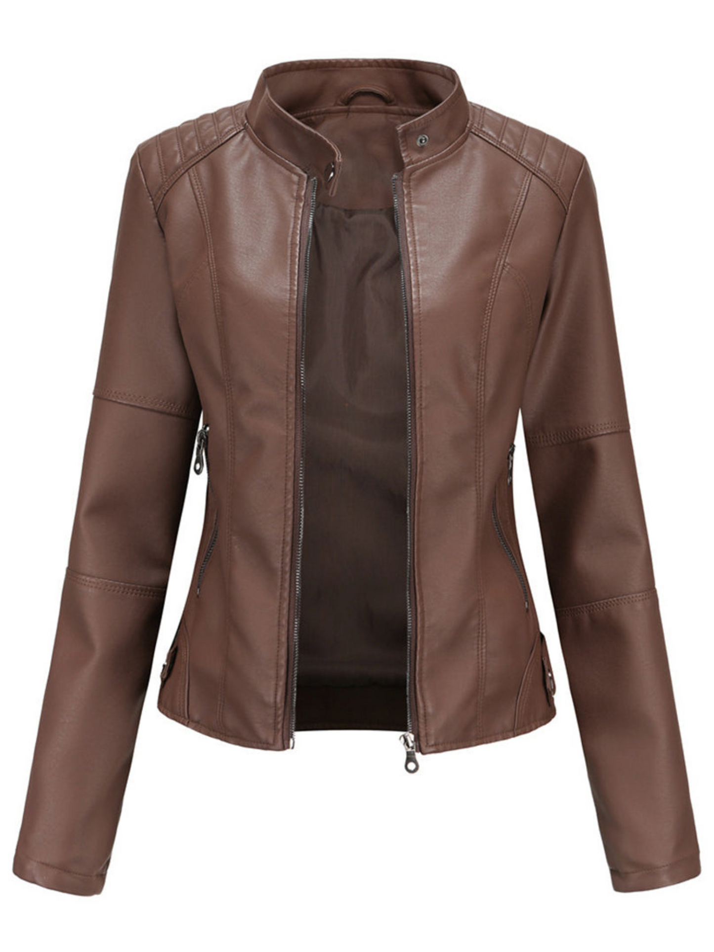 Leather Jacket Women | Cool-Weather Layering | Dark Brown
