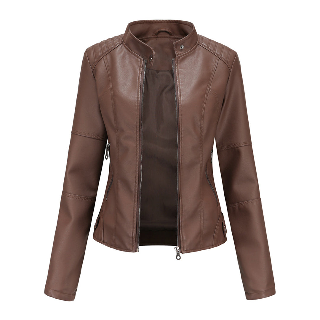 Leather Jacket Women | Tailored, Structured | Winter | Dark Brown