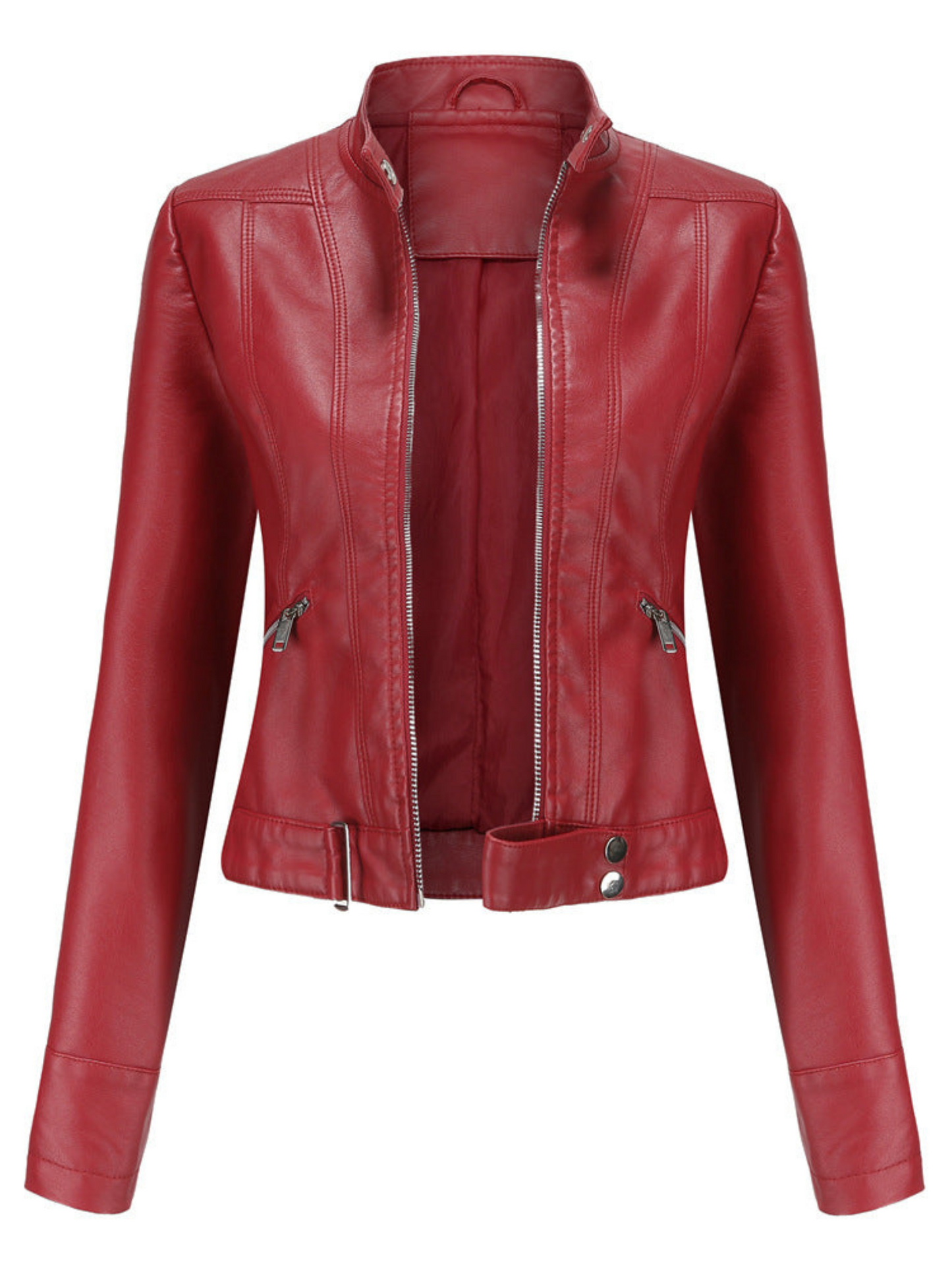 Leather Jacket for Women | Tailored Fit | Winter | Red