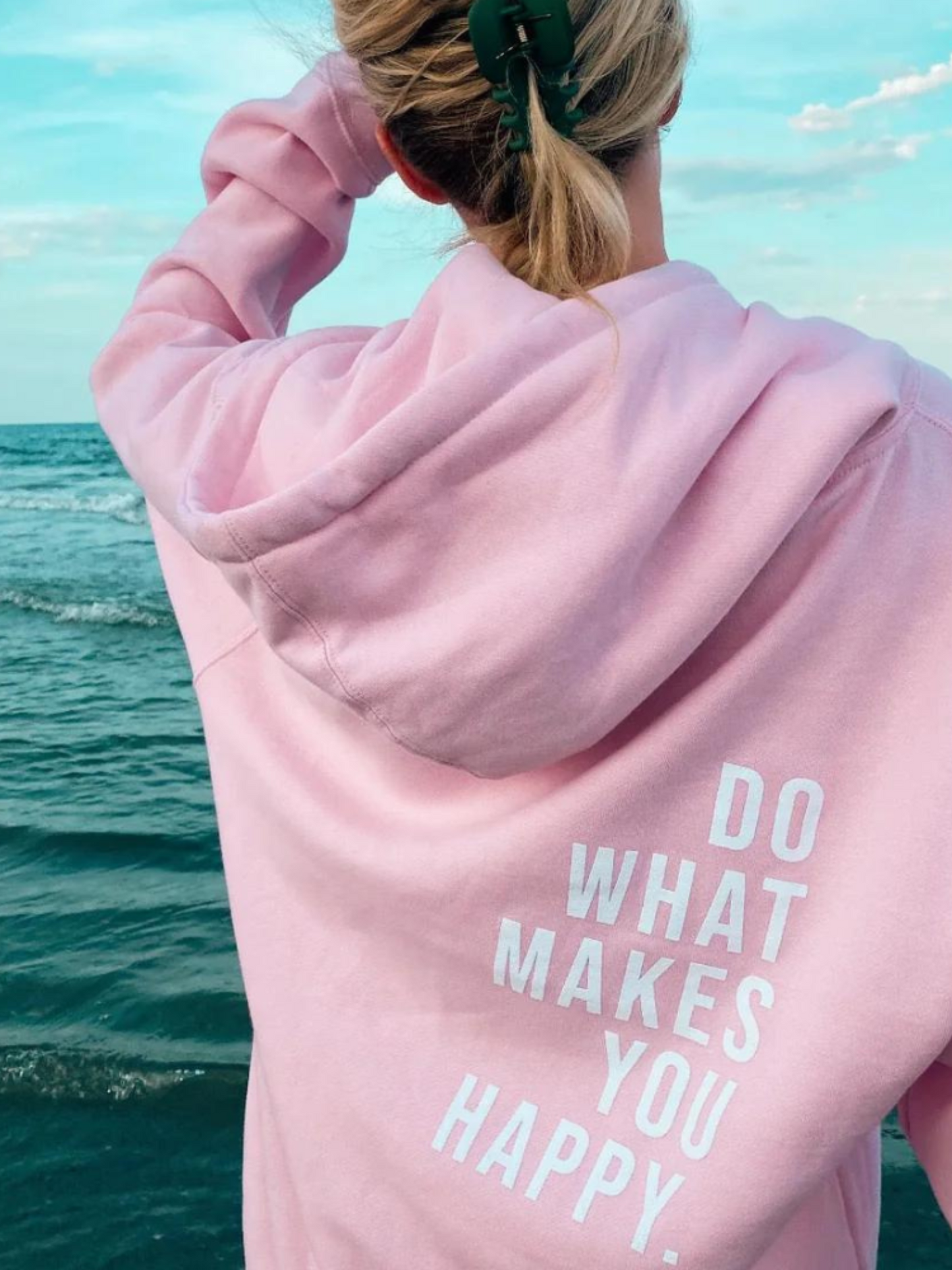 Letter Print Hoodie for Women | Comfortable |Light Pink