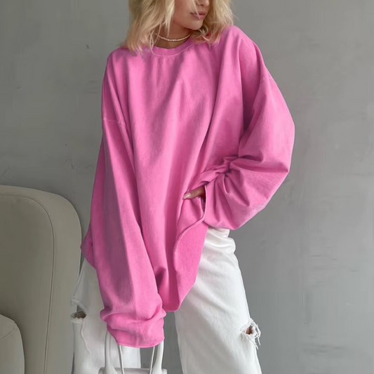 Long Sleeve Shirt for Women | Lightweight Casual Fit | Pink