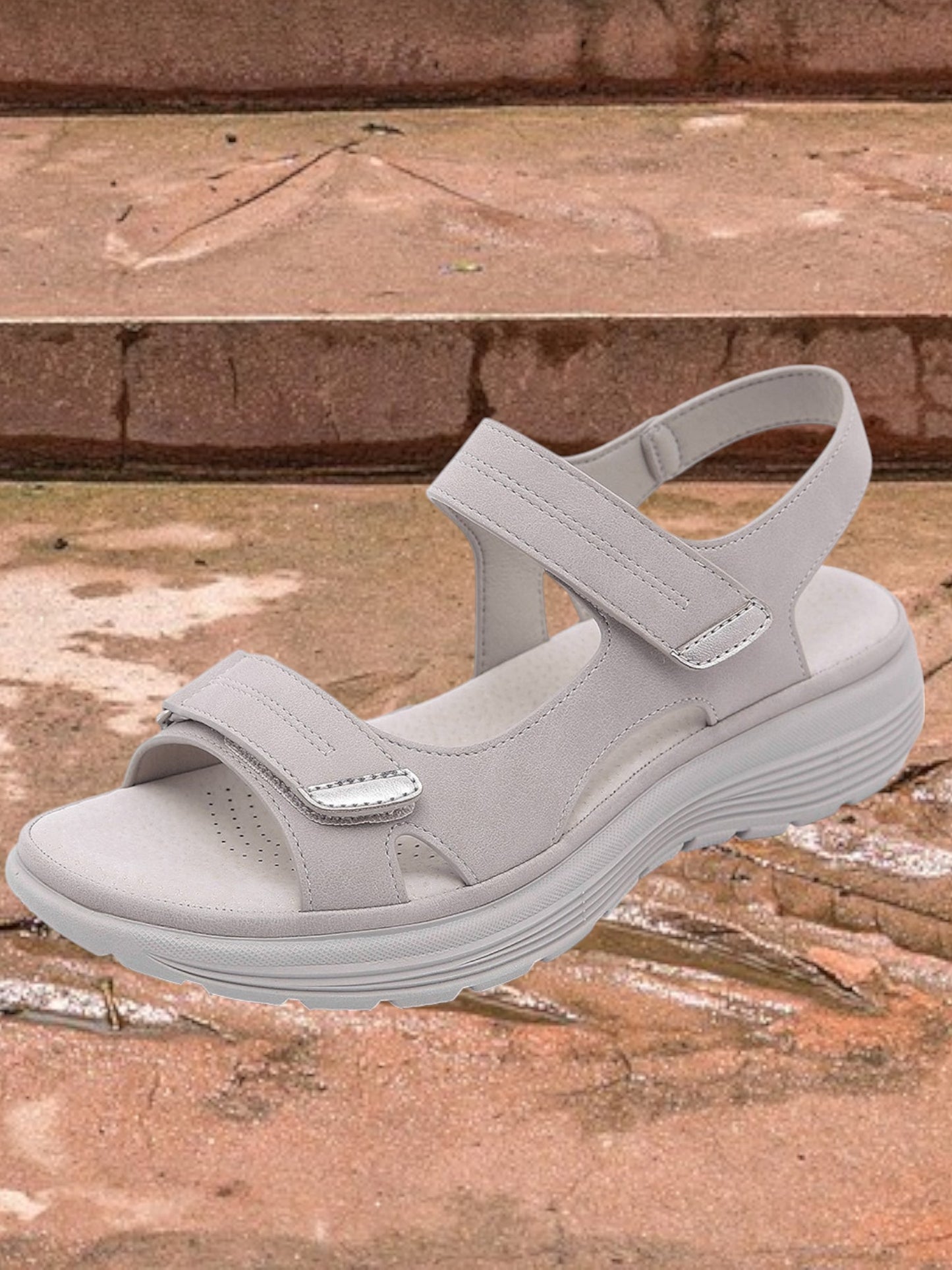 Maren | Comfortable Orthopedic Sandals for Women with Wide Toe Box and Exceptional Arch Support | Light Gray