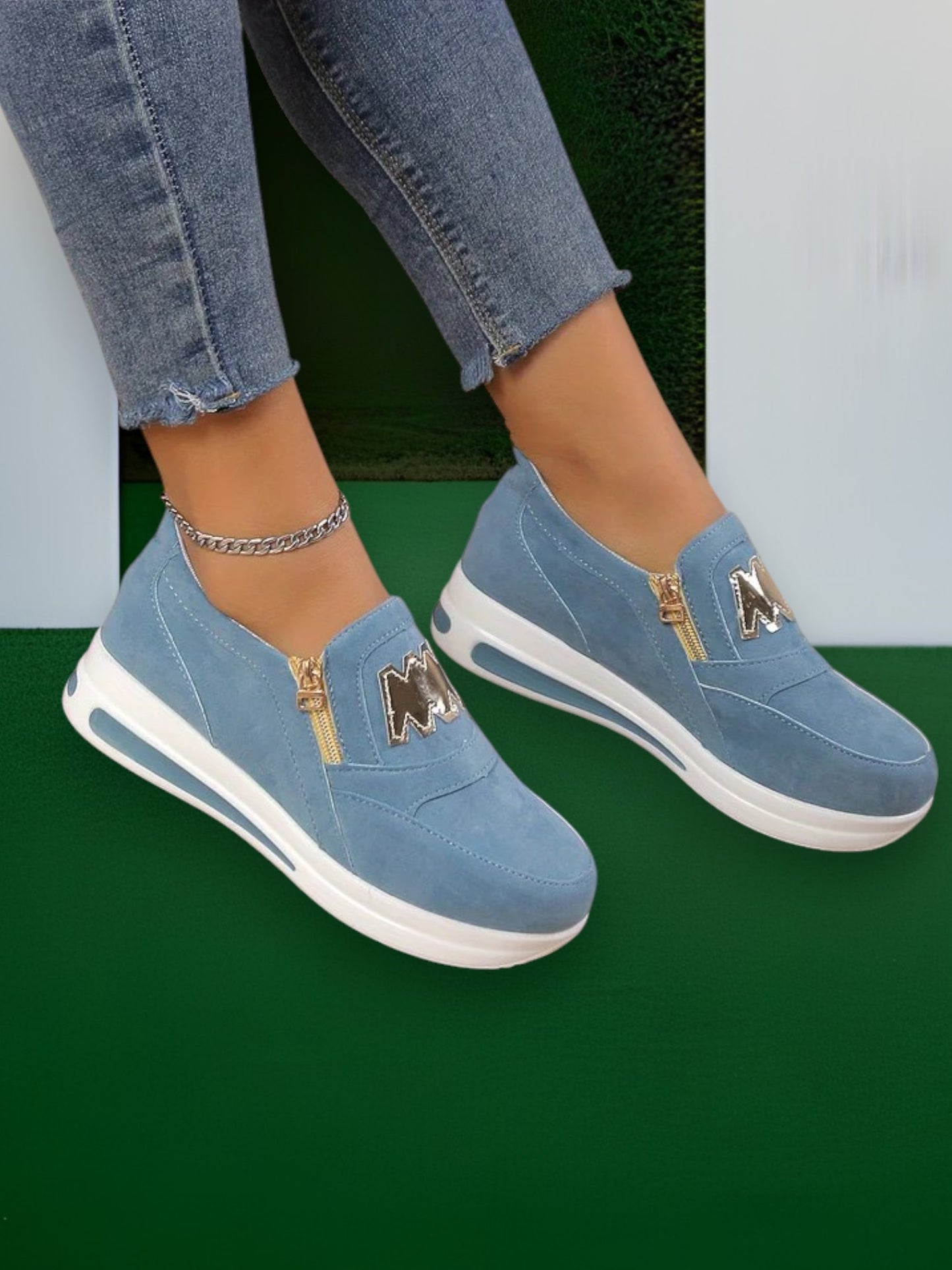 Maren | Women's Comfortable Slip-On Orthopedic Shoes with Breathable Design | Blue