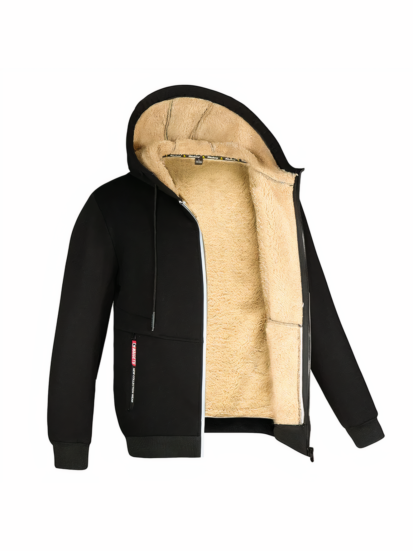 Men's Fleece Jacket, Adjustable Fit | Winter | Black1
