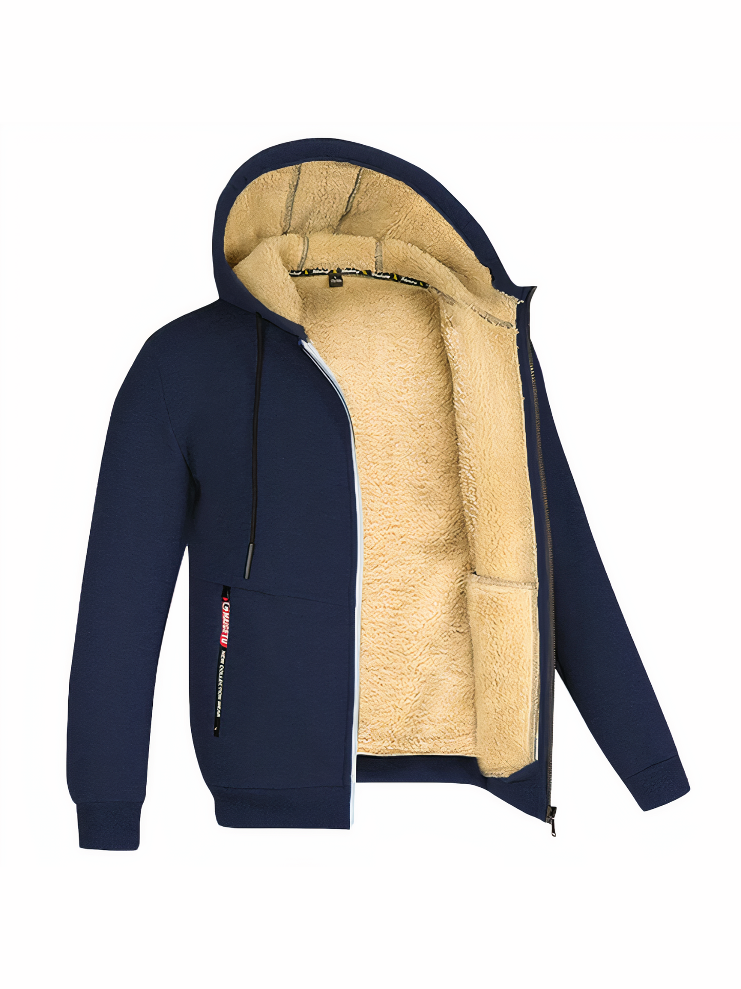 Men's Fleece Jacket, Adjustable Fit | Winter | Navy Blue1