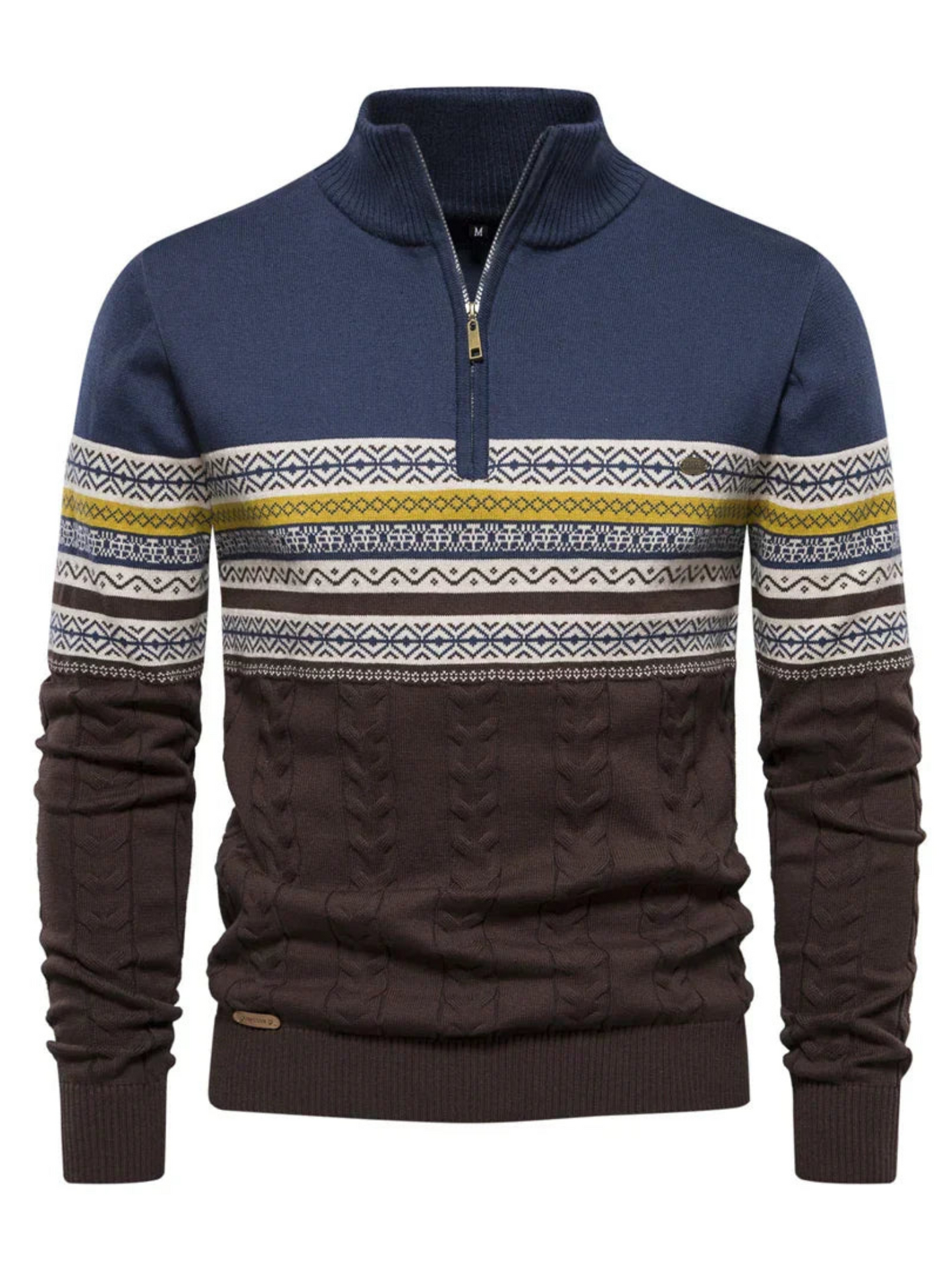 Men's Half Zip Sweater | Regular Fit | Blue