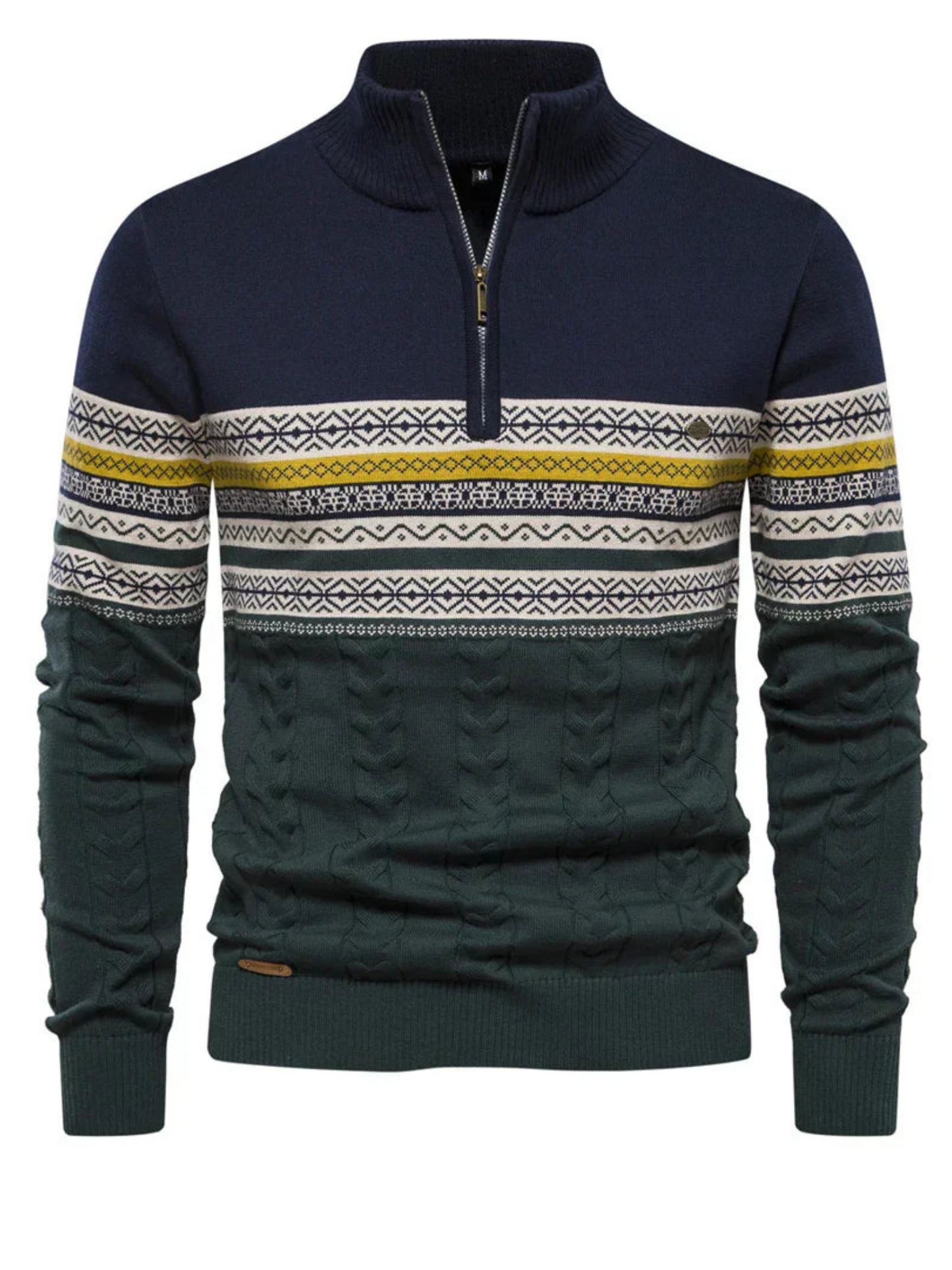 Men's Half Zip Sweater | Regular Fit | Navy Blue