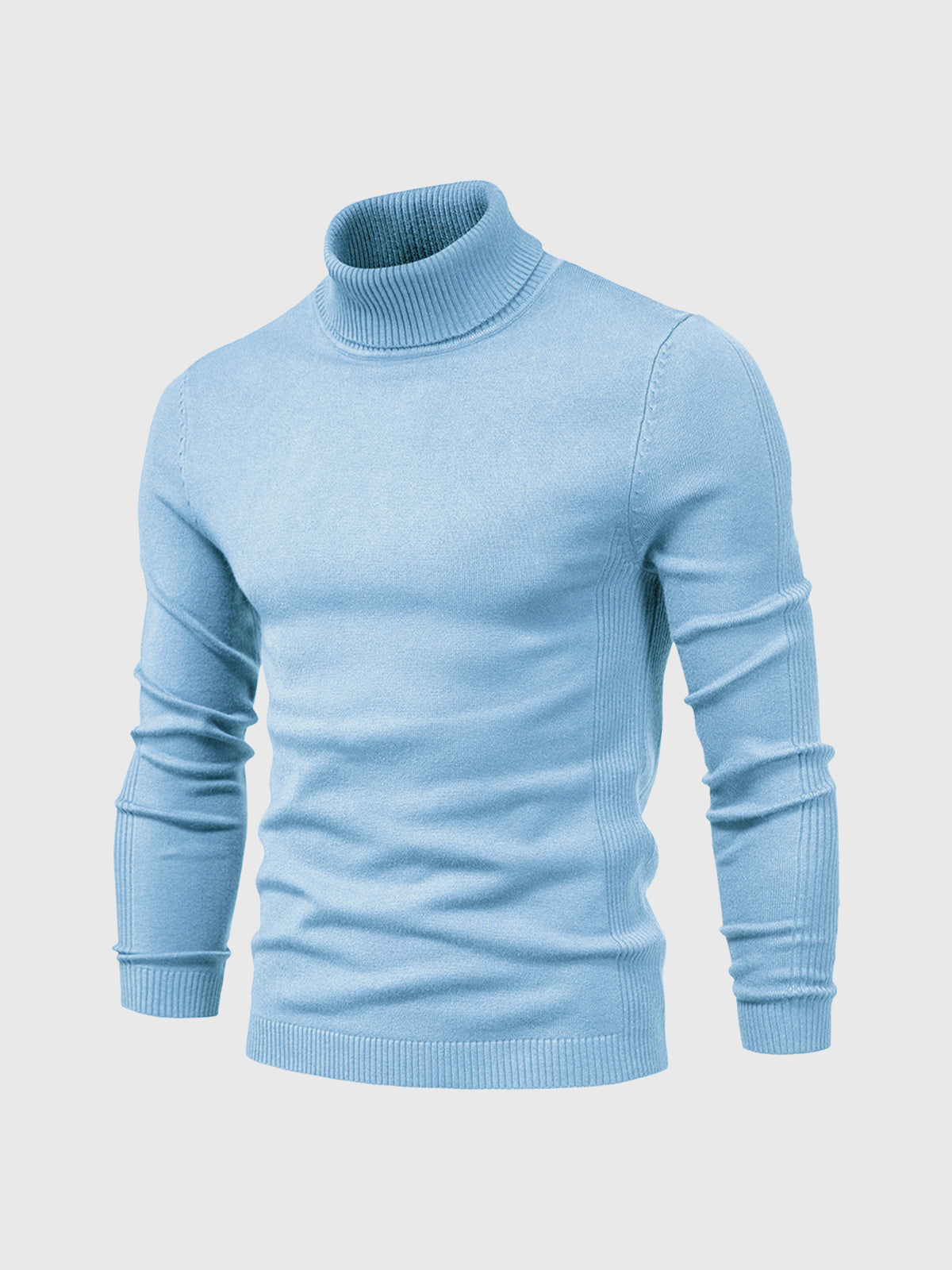 Men's Turtleneck Sweater | Regular Fit | Light Blue