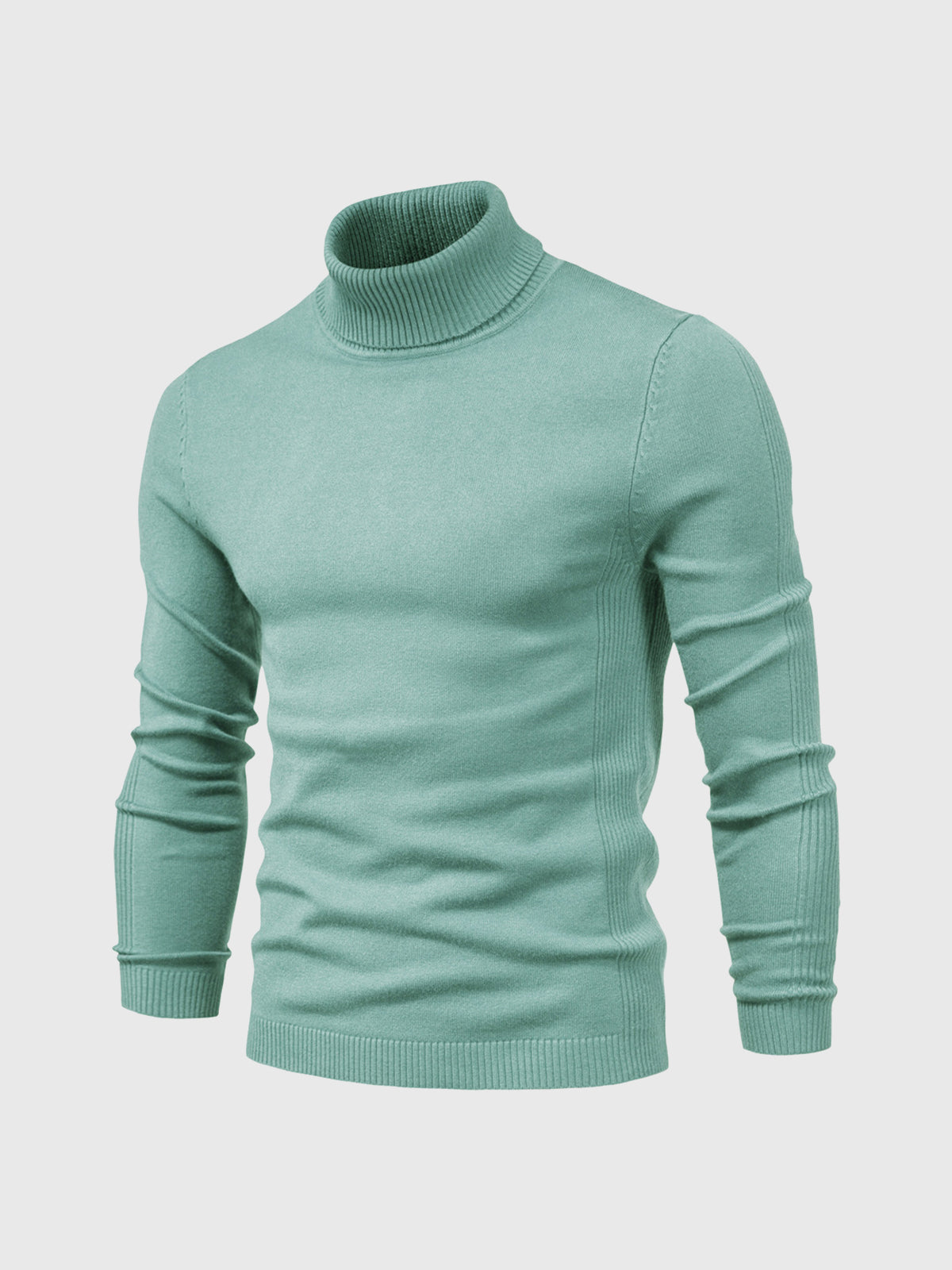Men's Turtleneck Sweater | Regular Fit | Light Green